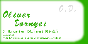oliver dornyei business card
